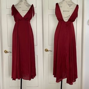 Goldie Satin maxi dress.